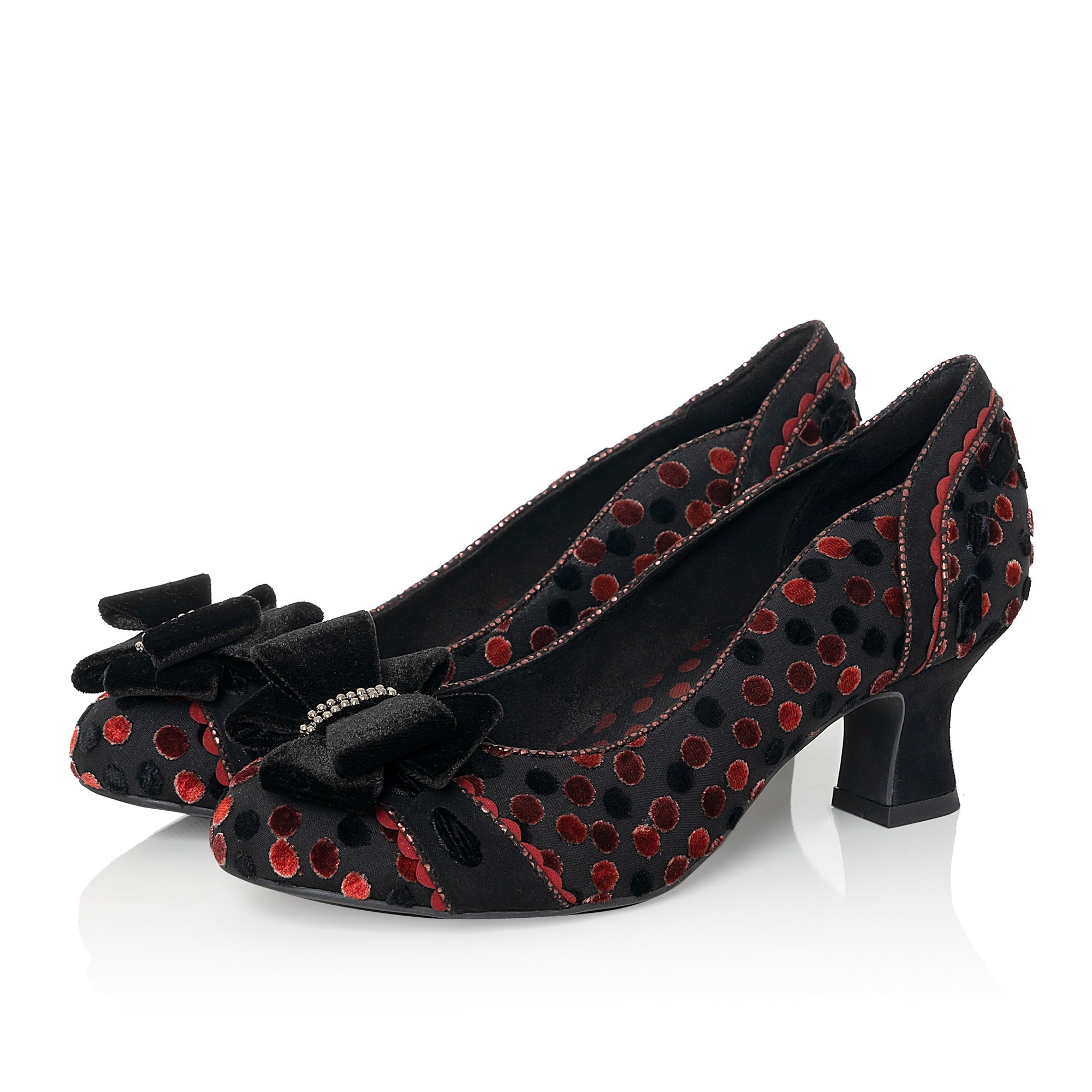 Ruby Shoo Rhea Red Noir Court Shoes