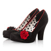 Ruby Shoo Eva Noir Red Corsage Court Shoes