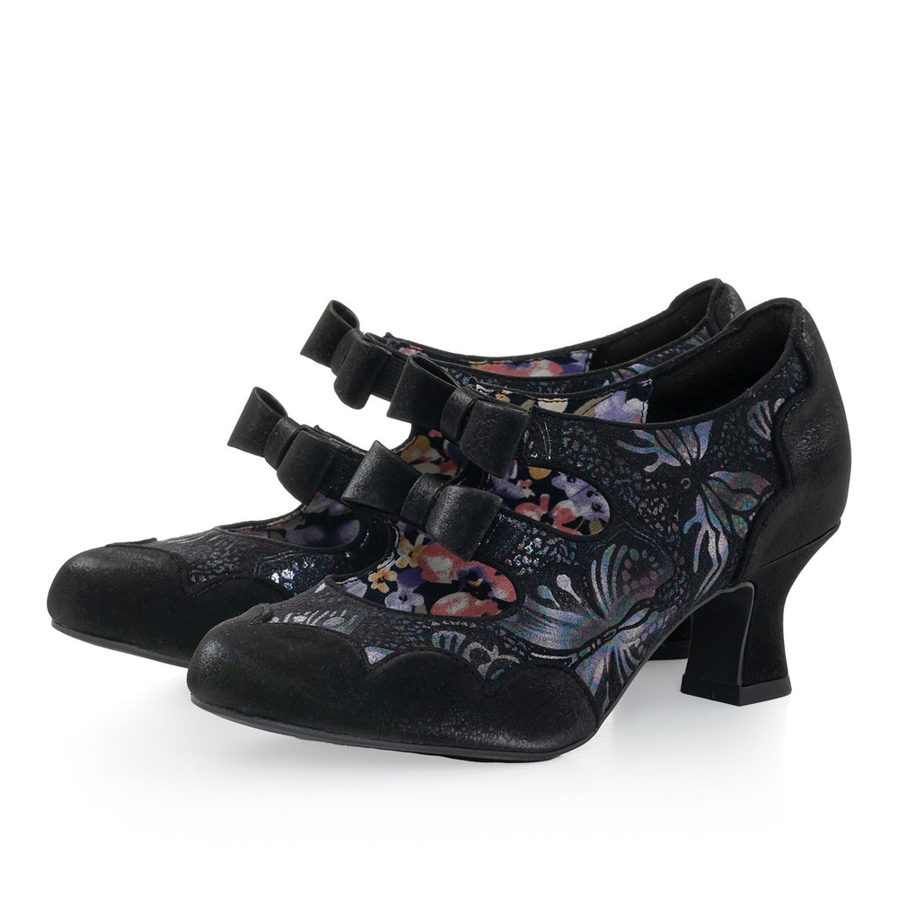 Shoeby gebloemde jurk Viola roze/lila/blauw/zwart Shoeby gebloemde jurk Viola roze/lila/blauw/zwart