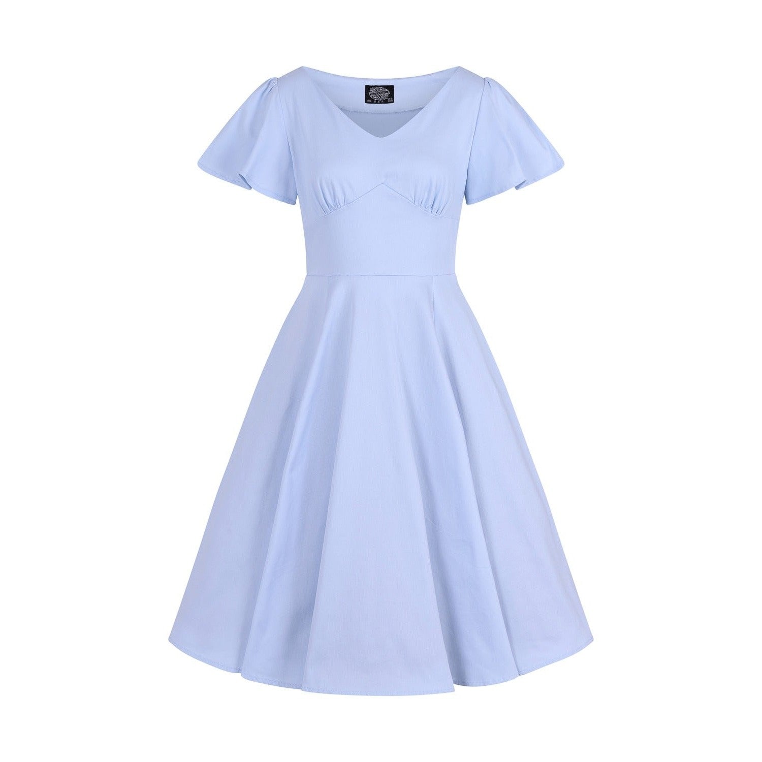 Pastel Blue Rockabilly 50s Swing Tea Dress