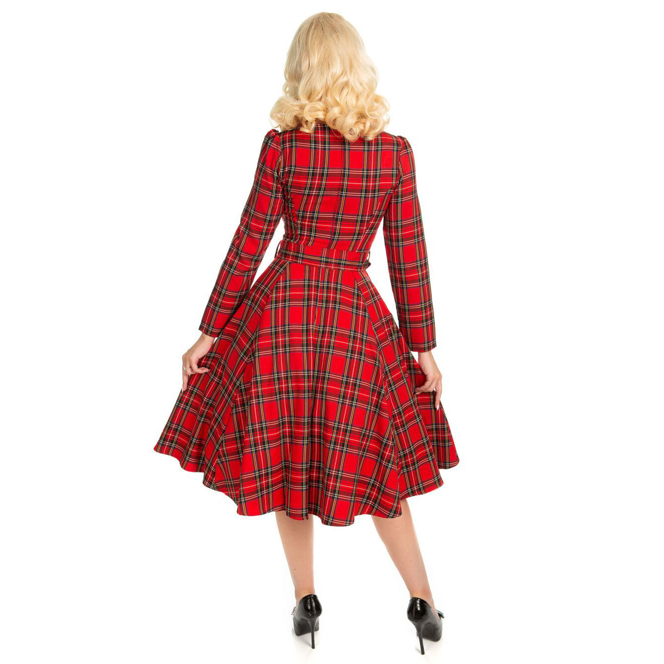 Long sleeve hotsell 50s swing dress