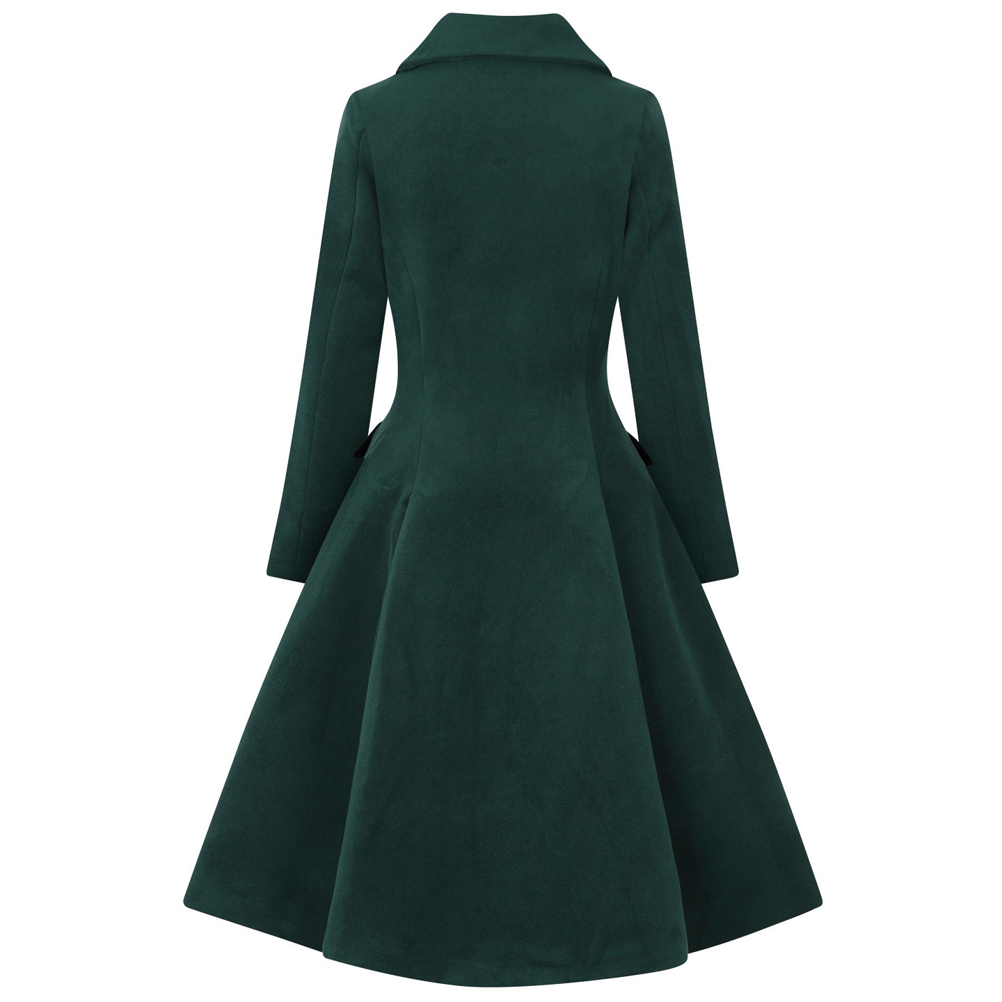 Emerald Green Vintage Inspired Classic Swing Coat - Pretty Kitty Fashion