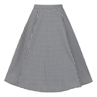 Black And White Gingham Rockabilly Swing Skirt - Pretty Kitty Fashion