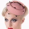 Dusky Pink Vintage Retro Pillbox Hat Fascinator