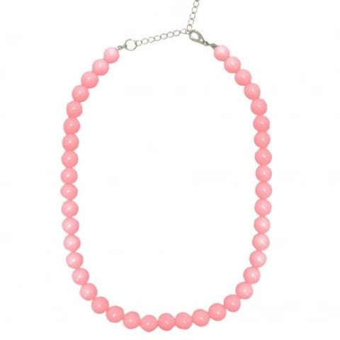 Pink Beaded Necklace - Pretty Kitty Fashion