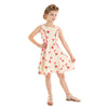 Little Kitty Girl's Off White Red Rose Floral Print Party Dress - Pretty Kitty Fashion