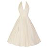 Ivory White Chiffon Vintage Marilyn Monroe Style 50s Swing Dress - Pretty Kitty Fashion