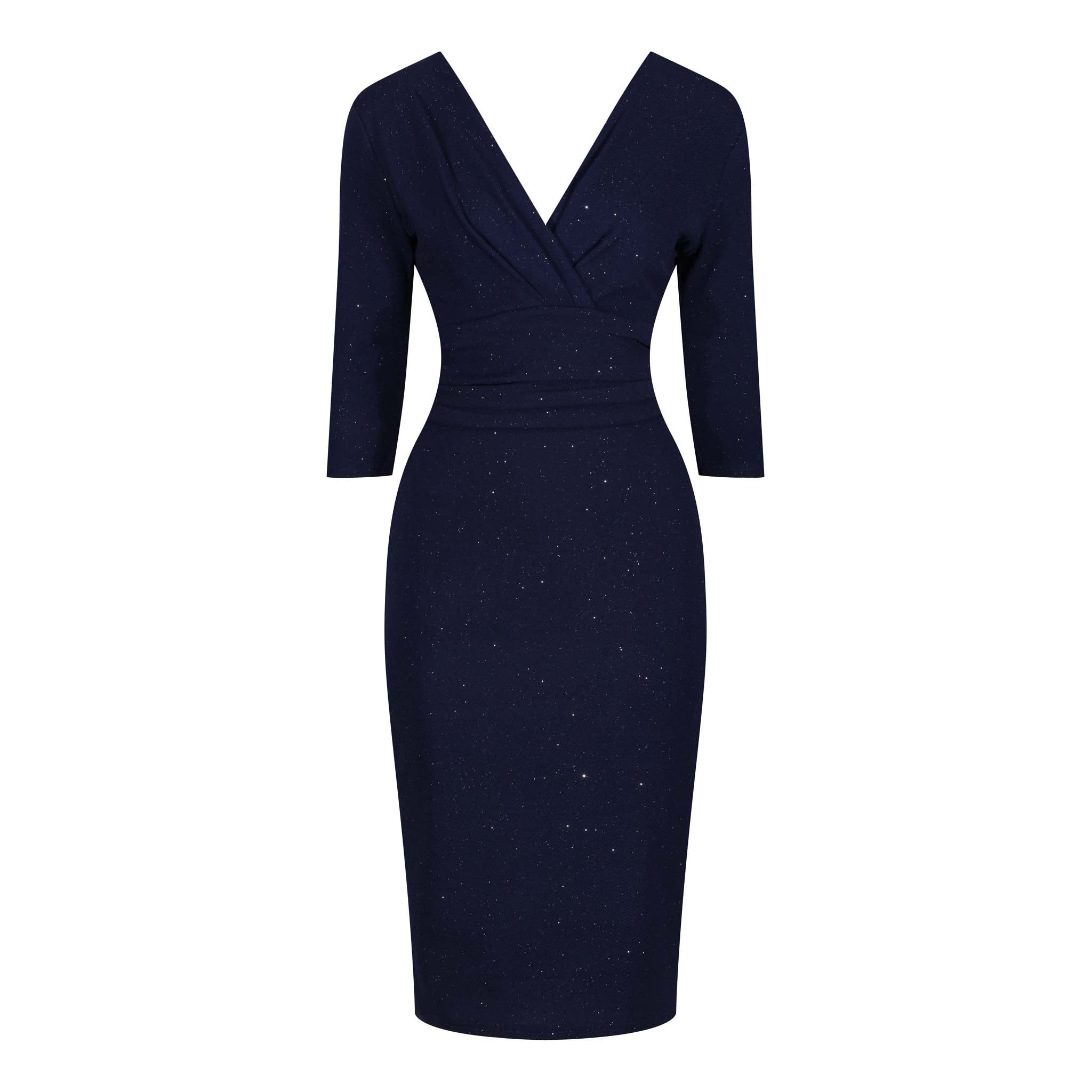 Navy blue wiggle clearance dress