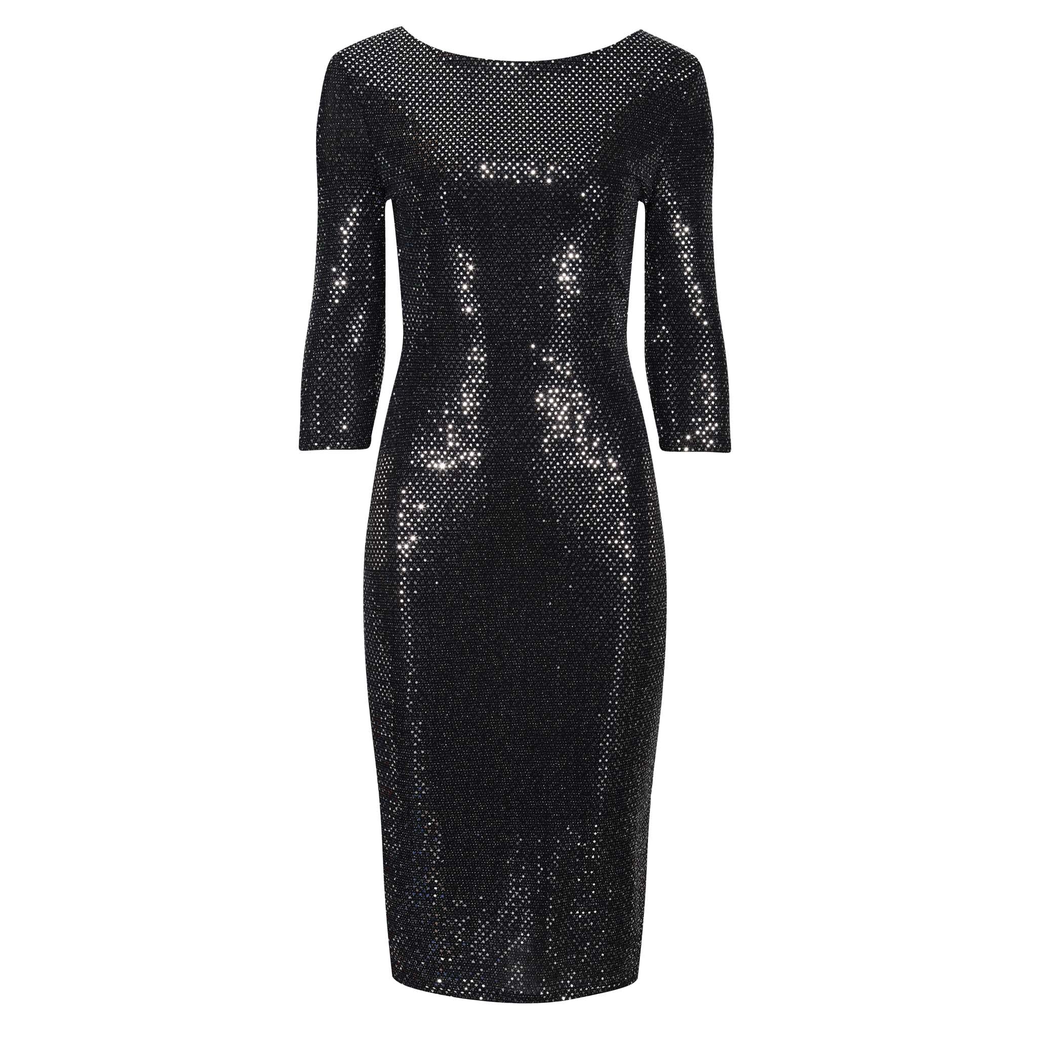 Black and silver clearance sparkly dress