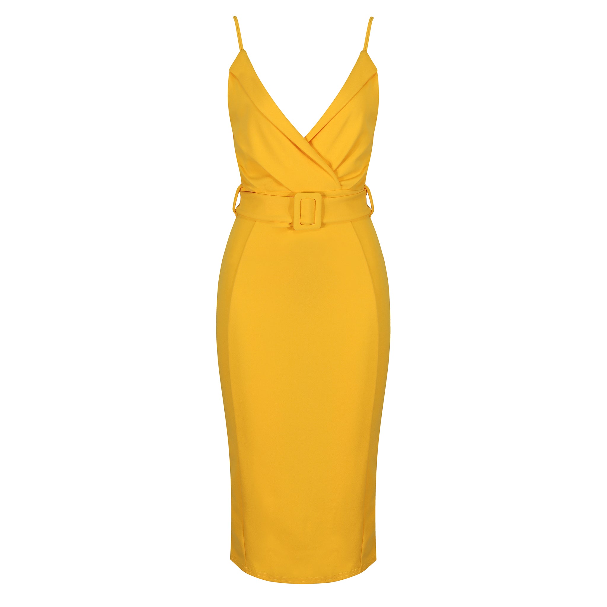 Yellow bodycon hot sale dress uk