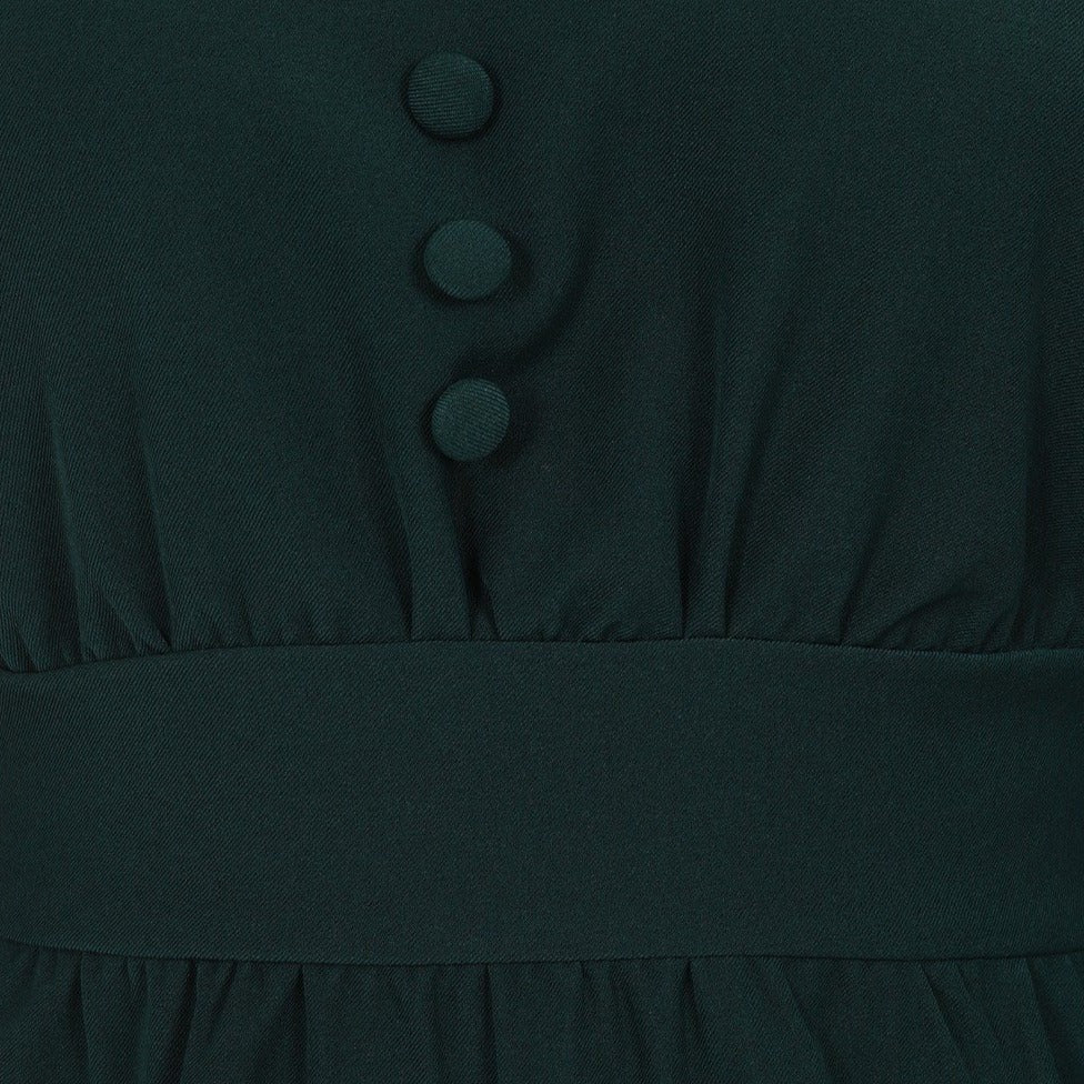 Dark Green Long Sleeve Blouse Top – Pretty Kitty Fashion