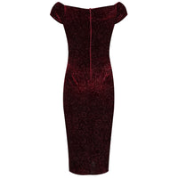 Claret Red Vintage Animal Print Velvet Capped Sleeve Wiggle Dress - Pretty Kitty Fashion