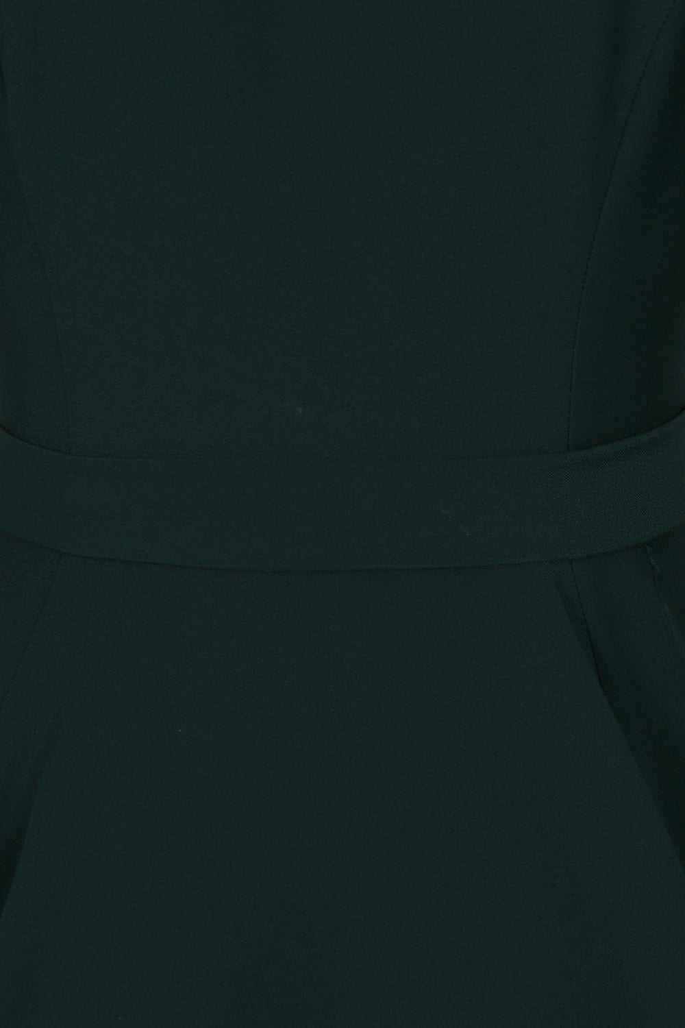 Emerald Green Vintage Belted 3/4 Sleeve Swing Dress