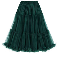 Bottle Green EXTRA VOLUME Net Vintage Rockabilly 50s Petticoat Skirt - Pretty Kitty Fashion