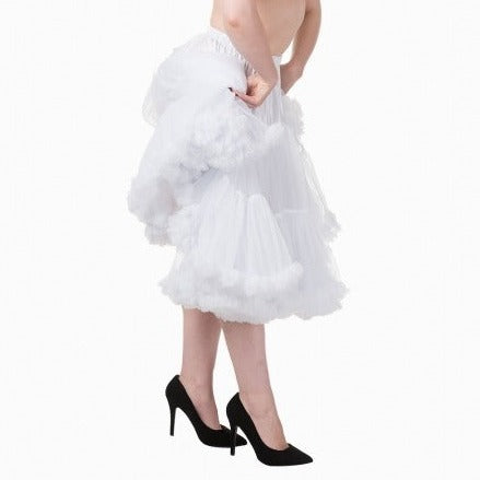 EXTRA LONG Full White Net Vintage Rockabilly 50s Petticoat Skirt