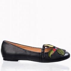 Black Toucan Bird Ballerina Pumps - Pretty Kitty Fashion