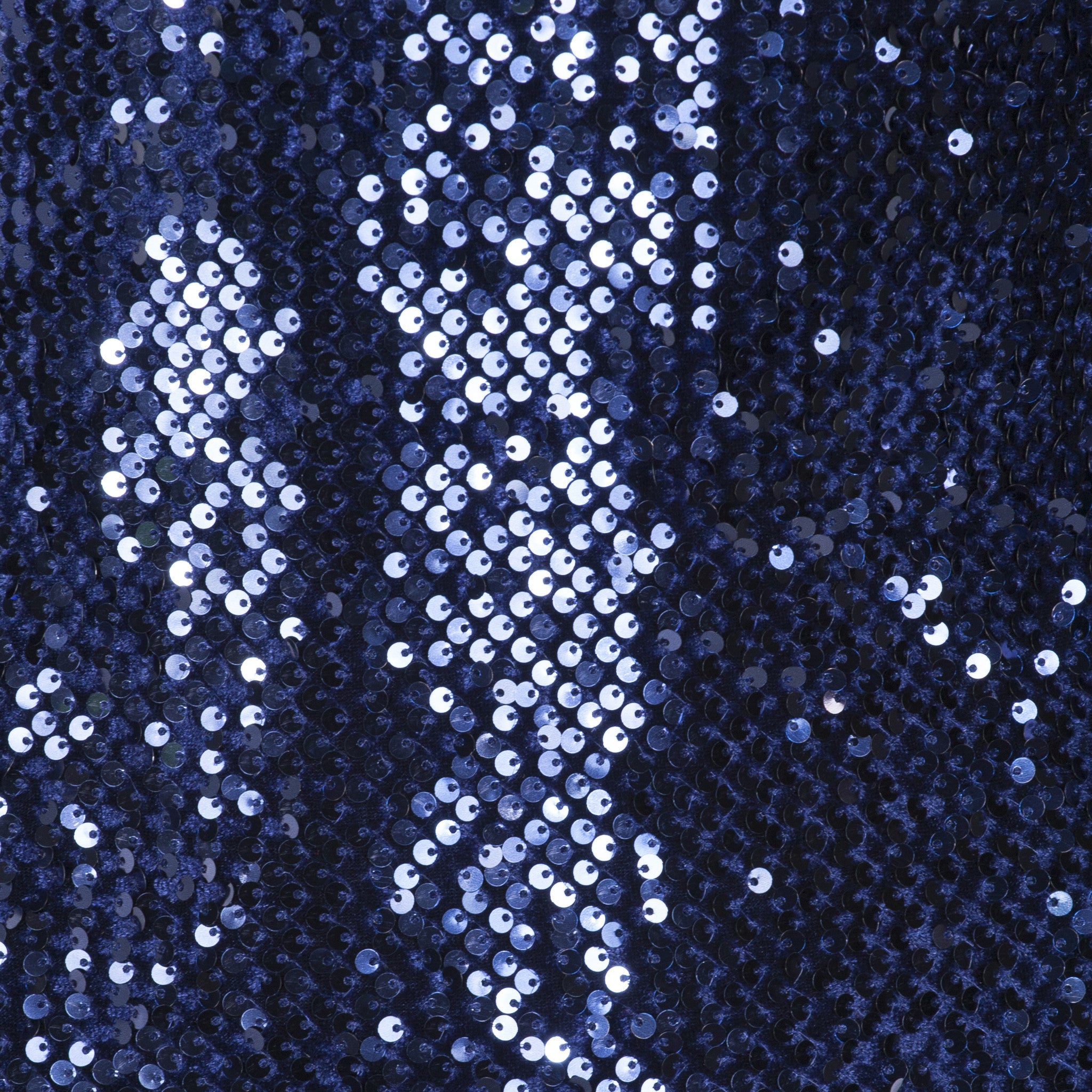 Navy Blue 3/4 Sleeve V Neck Velour Sequin Pencil Wiggle Dress