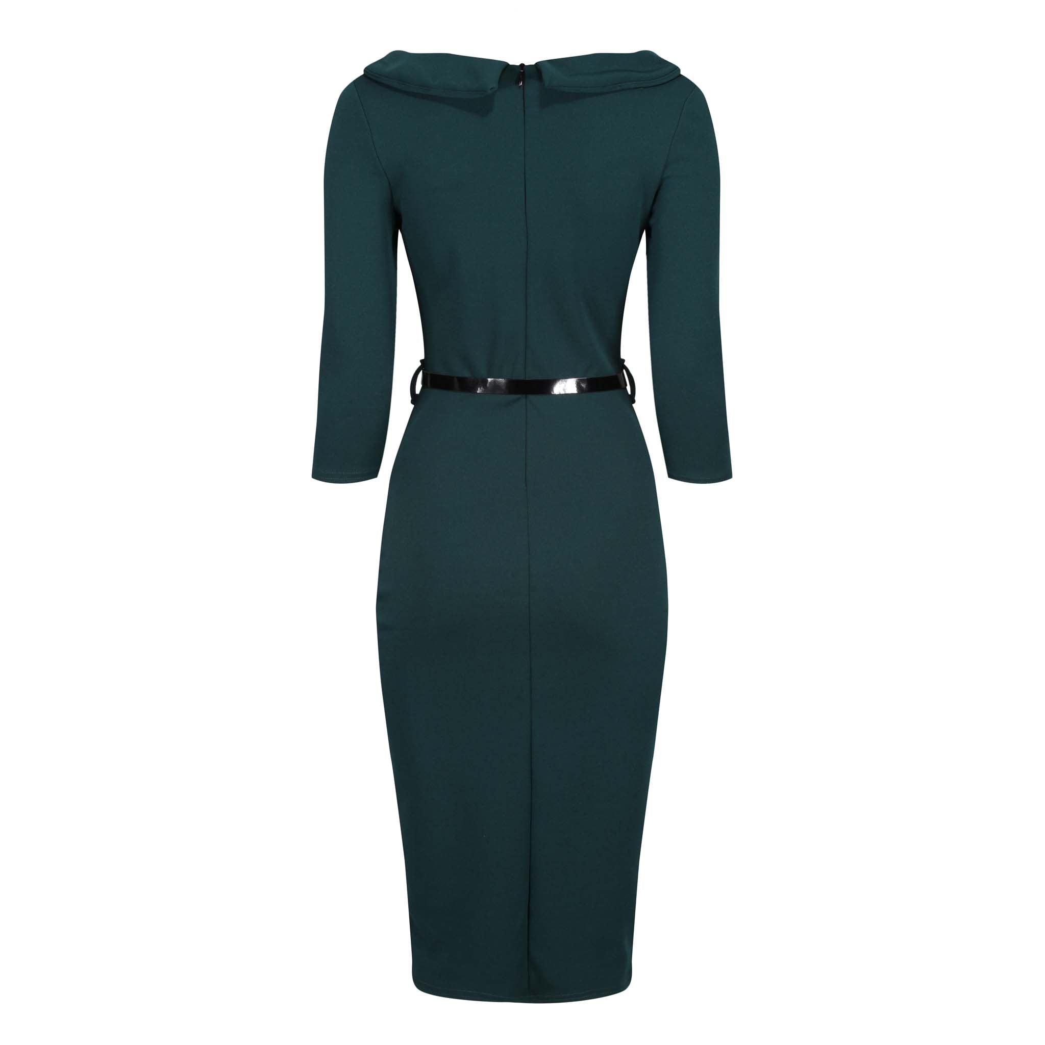 Forest green pencil clearance dress