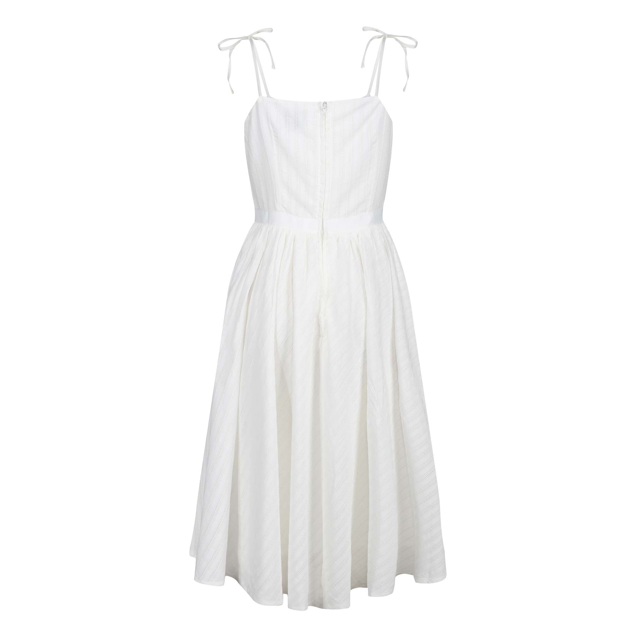 White cotton store spaghetti strap dress