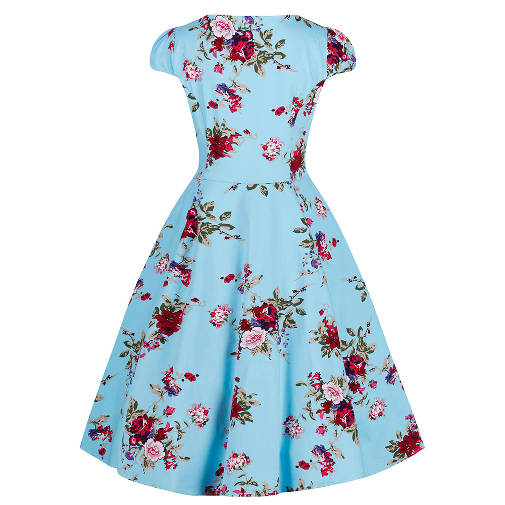 Light blue hot sale rockabilly dress