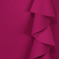 Pink 3/4 Sleeve Empire Waist Waterfall Ruffle Wiggle Pencil Dress - Pretty Kitty Fashion