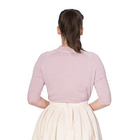 Lilac Short Sleeve Crop Collar Cardigan - Pretty Kitty Fashion