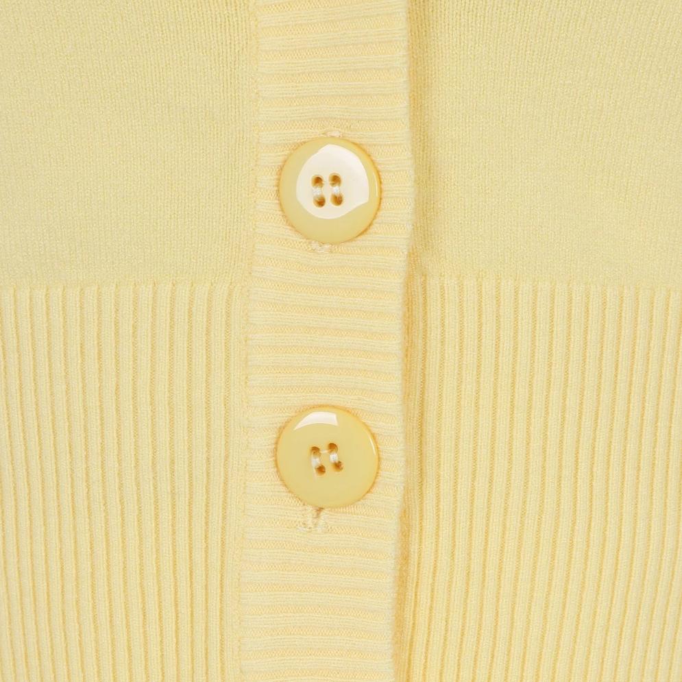 Vintage Half Sleeve Yellow Cardigan - Pretty Kitty Fashion