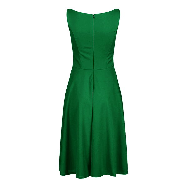 Emerald Green Audrey 1950s Style Swing Dress - Pretty Kitty Fashion