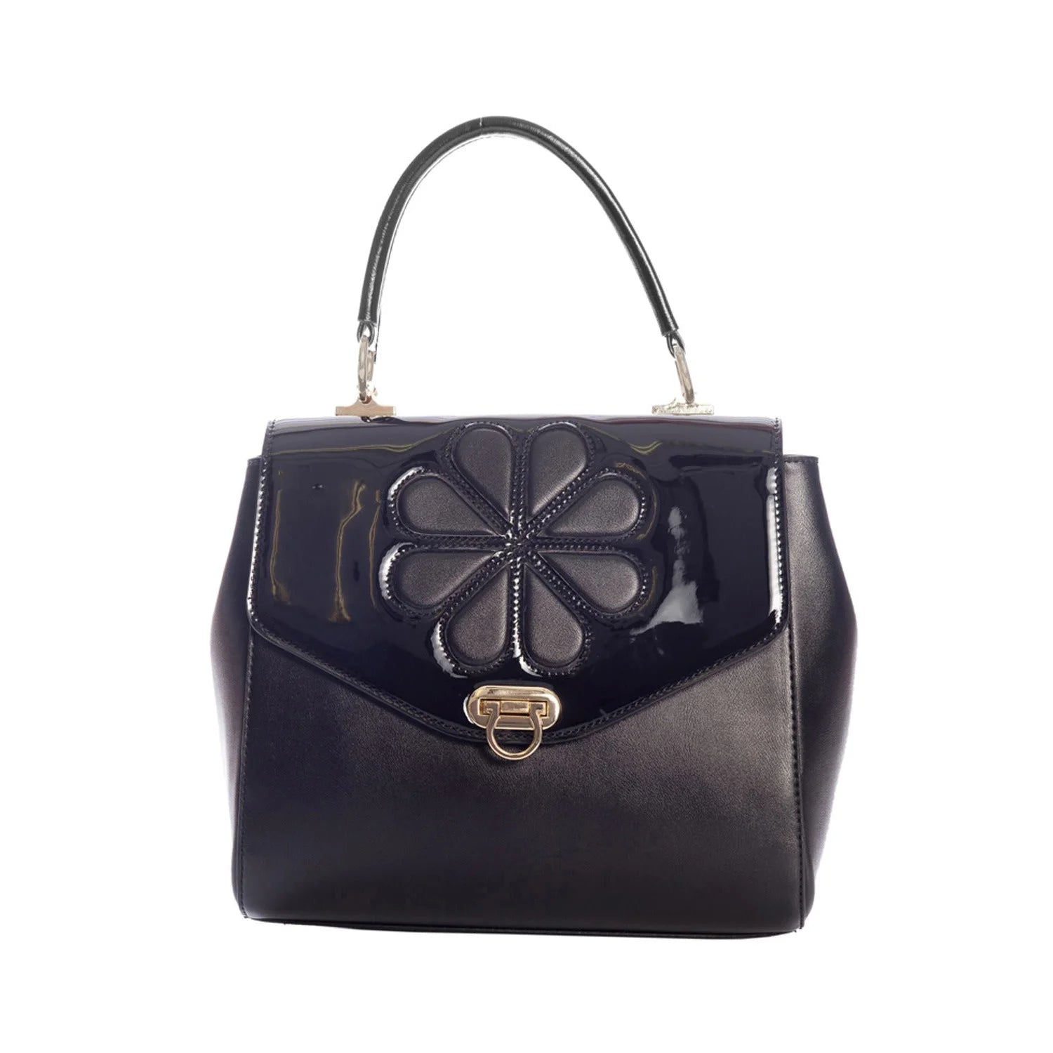 Black Waterlily Handbag