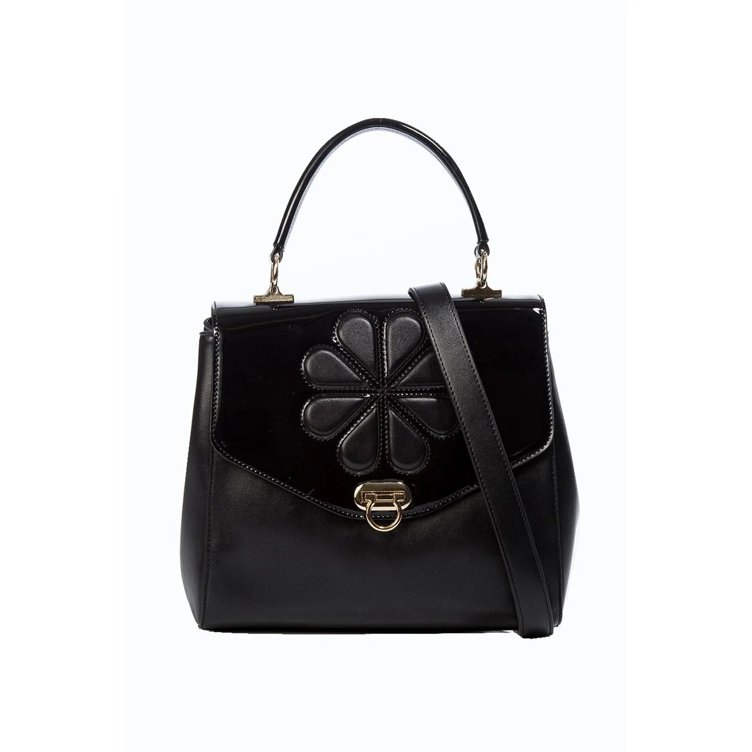 Black Waterlily Handbag