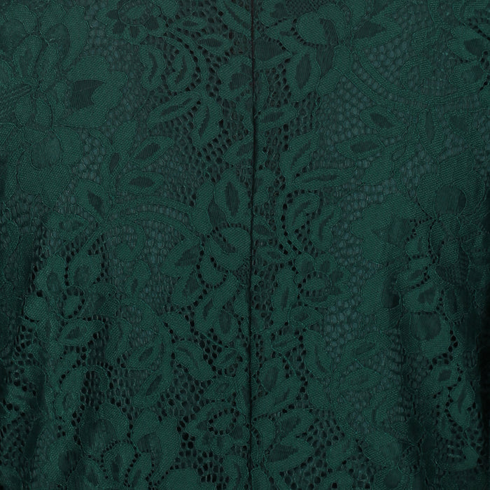 Forest Green Lace Dress + Headband