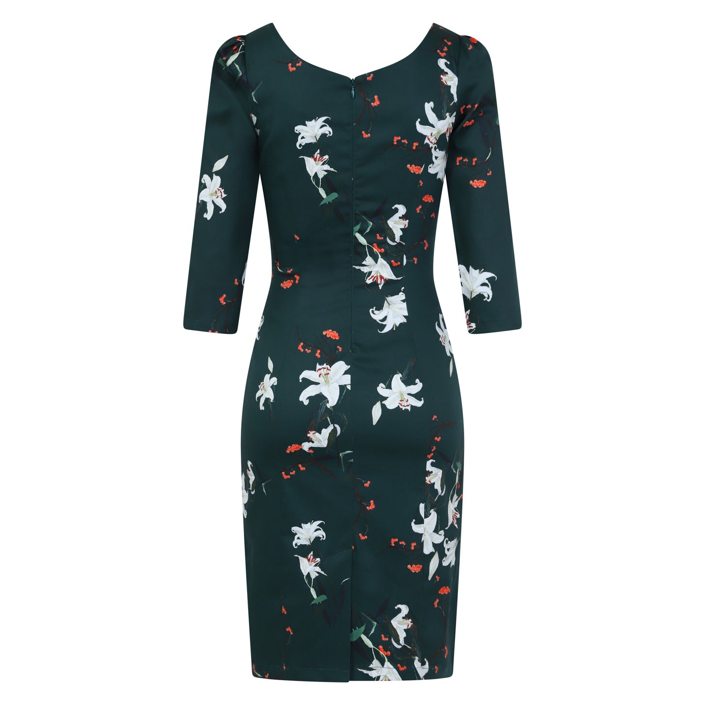 Black floral pencil dress best sale