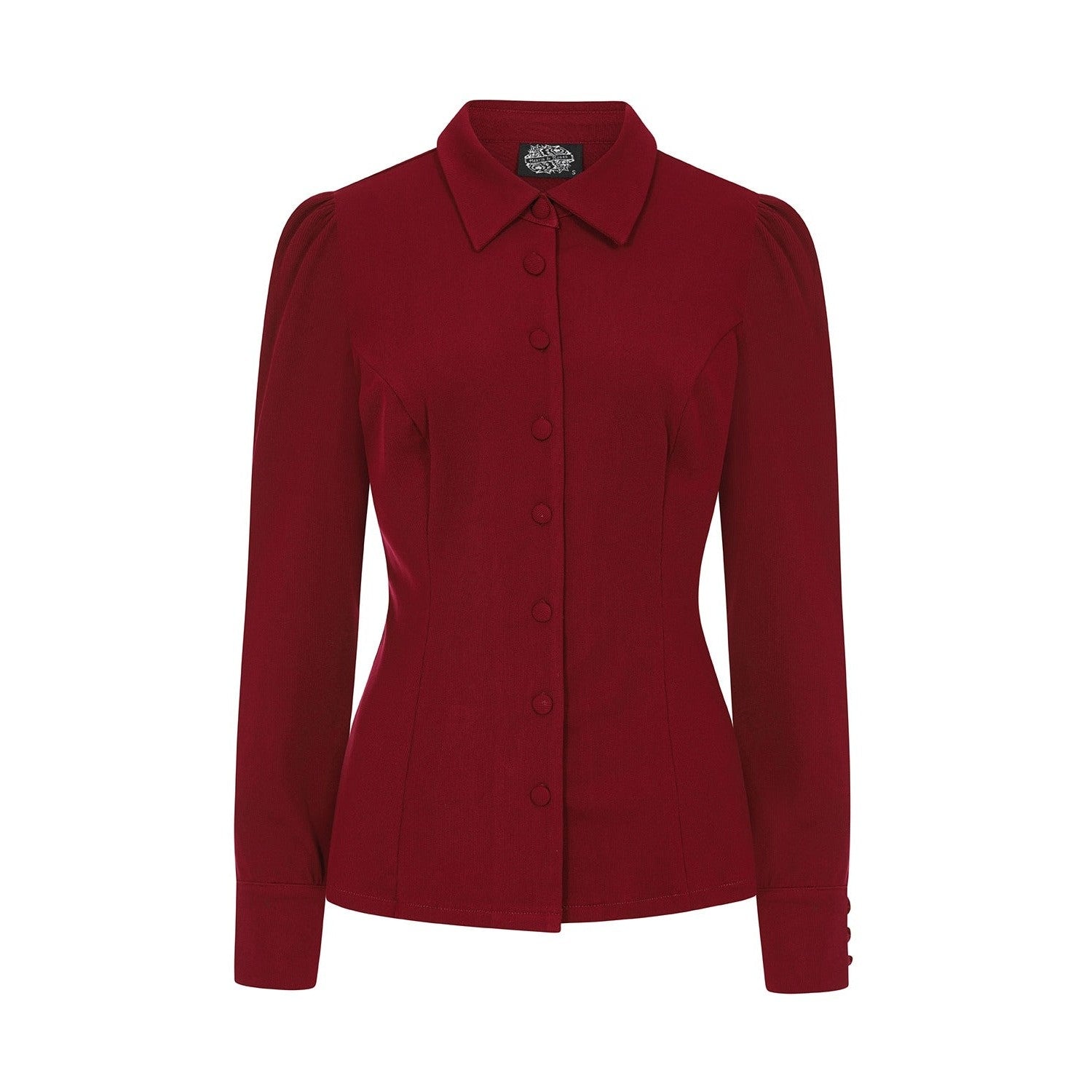 Burgundy Red Long Sleeve Shirt Top