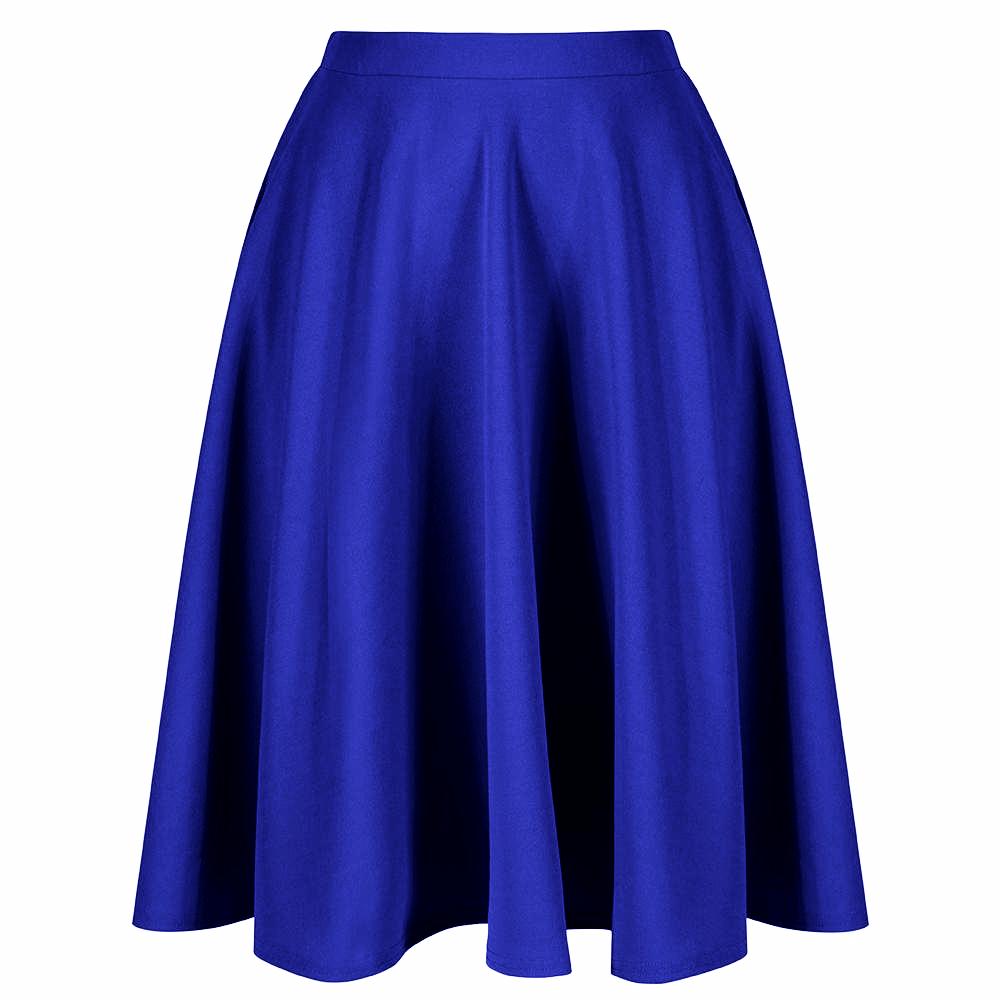 Royal Blue 1950s Vintage Rockabilly Swing Skirt - Pretty Kitty Fashion