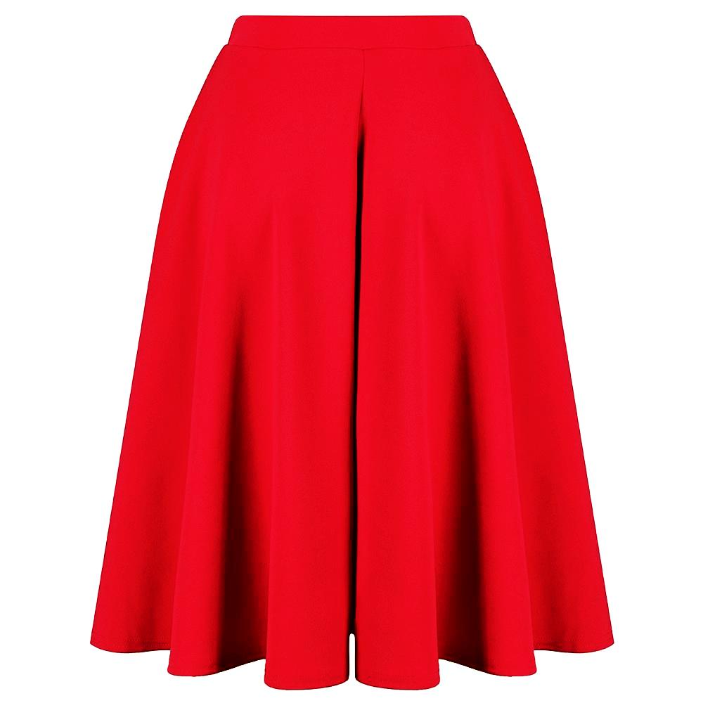 Red 1950s Vintage Rockabilly Swing Skirt - Pretty Kitty Fashion