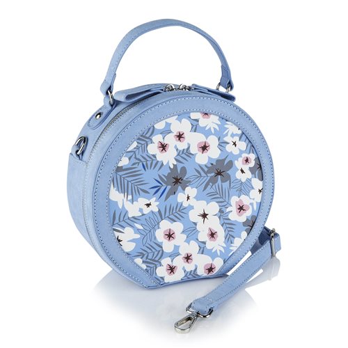 Ruby Shoo Sky Blue Floral Circular Hand Bag - Pretty Kitty Fashion