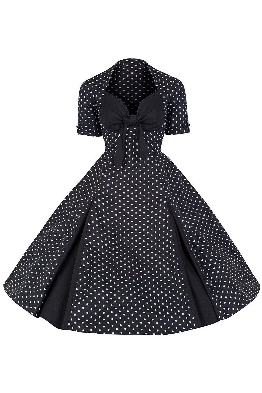 Retro black top and white dress