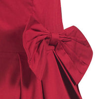 Red 50s Swing Bow Dress - Pretty Kitty Fashion