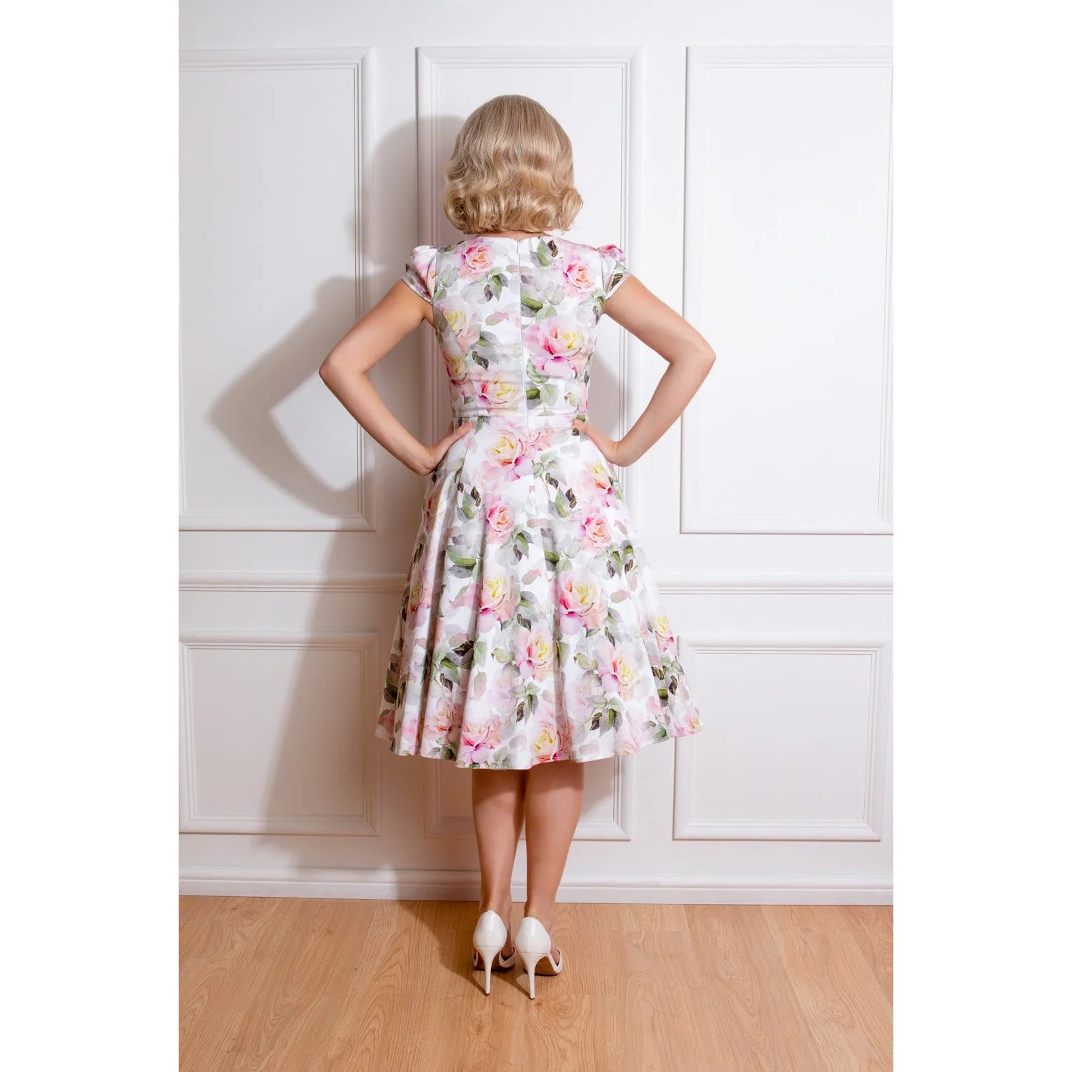 White 50s swing deals dress