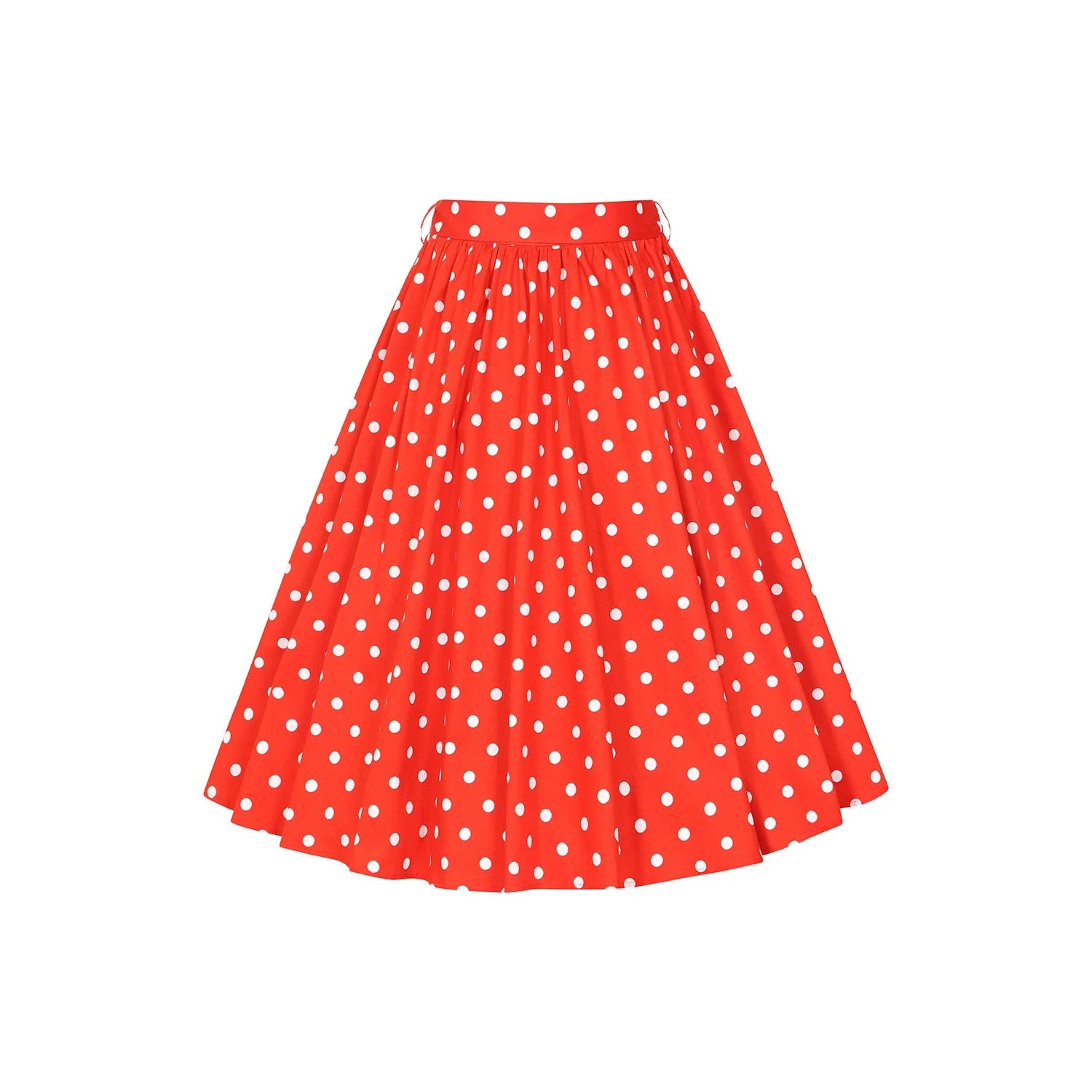 Red Polka Dot Rockabilly Swing Skirt