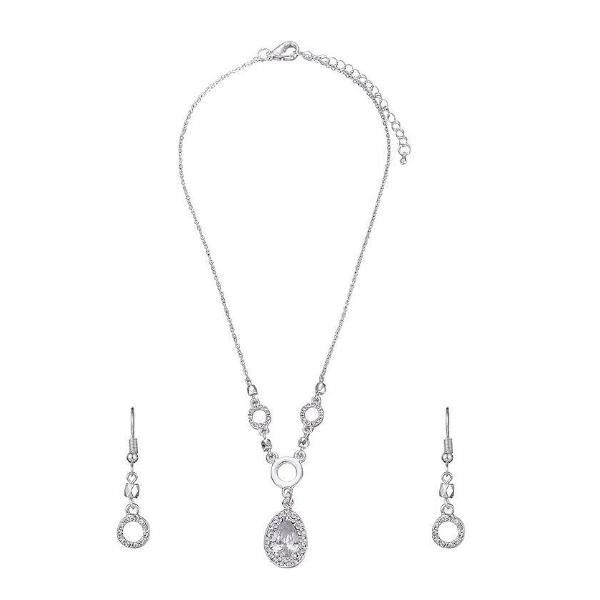 Elegant Diamante Necklace and Earrings Set - Pretty Kitty Fashion