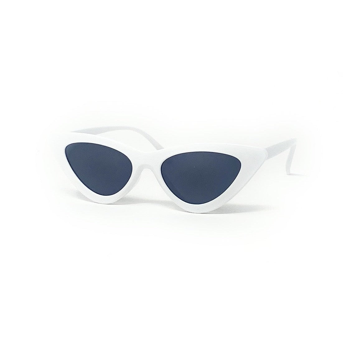 White Vintage Retro Cat Eye Sunglasses