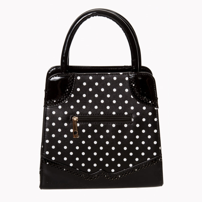 Black White Polka Dot Handbag - Pretty Kitty Fashion