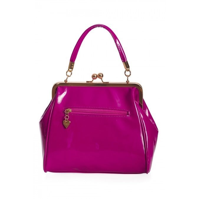 Pink discount patent handbag