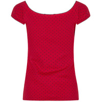 Red Polka Dot Tie Front Top - Pretty Kitty Fashion