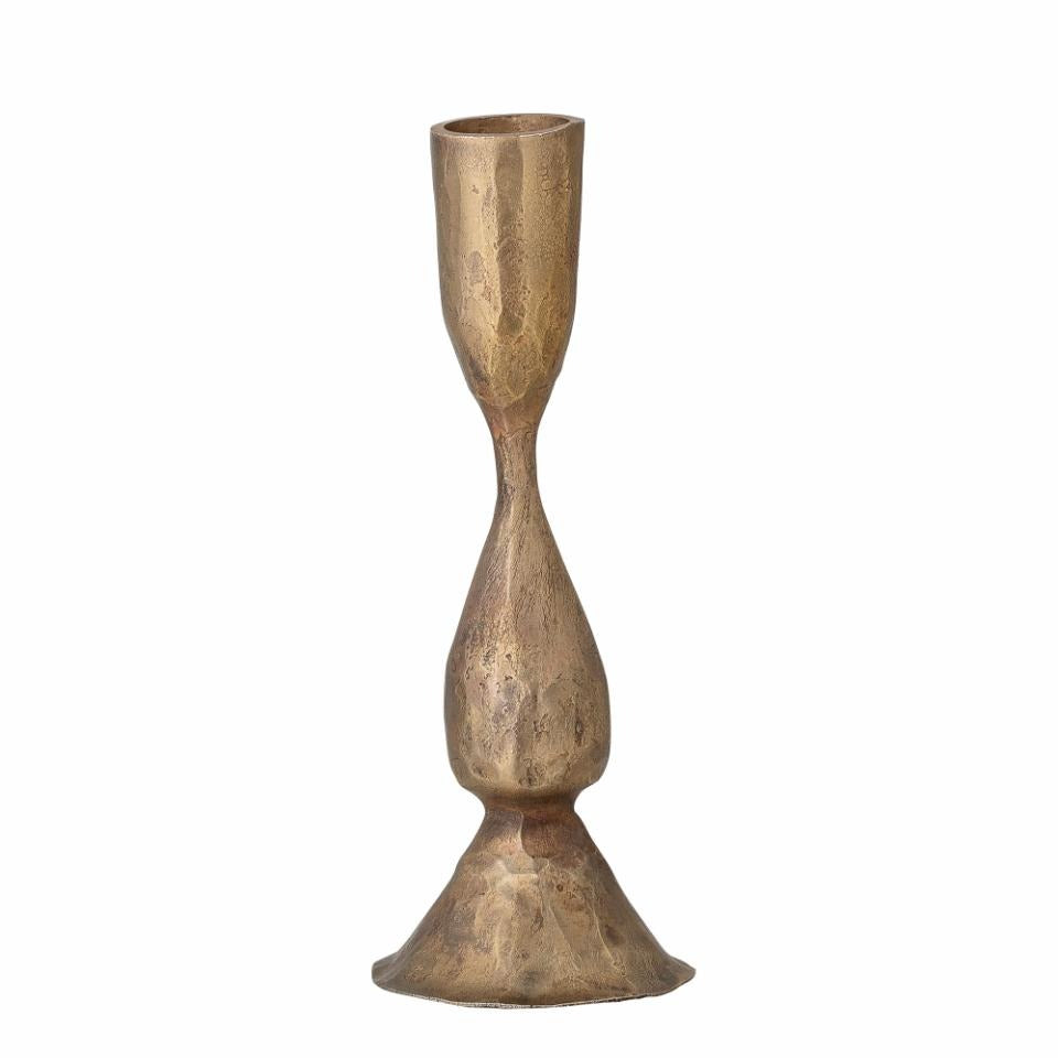 Vintage Brass Finish Sculptural Candlestick