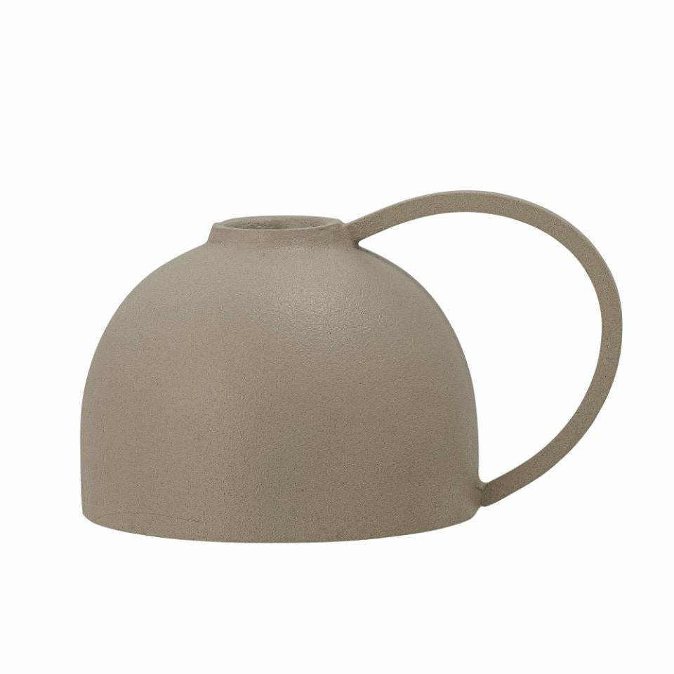 Pale Green Iron Candle Holder with Handle
