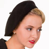 Black Vintage Woolen Beret Hat - Pretty Kitty Fashion