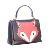 Black Fox Detail Shoulder Hand Bag - Pretty Kitty Fashion