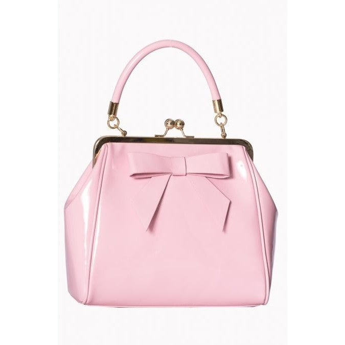 Pink Retro Patent Handbag - Pretty Kitty Fashion